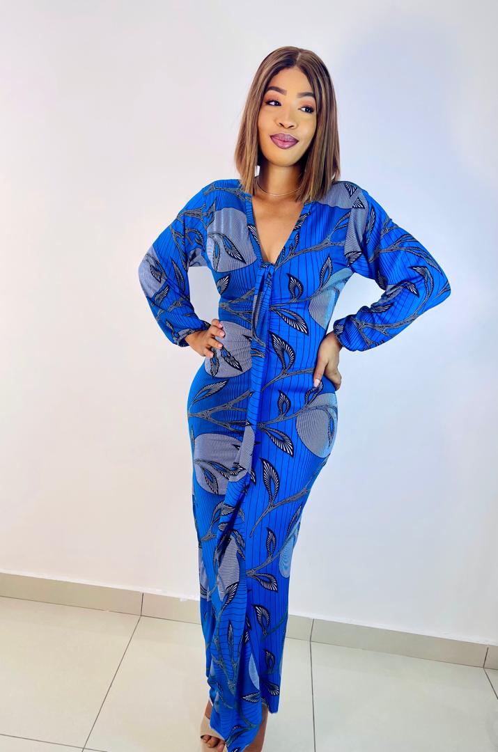 Robe élégante en wax africain